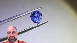 SOLD - 1.27 ct Pear Blue Sapphire IGI Certified Unheated - IGIS0072 1