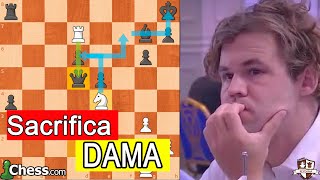 Magnus Carlsen Sacrifica la dama