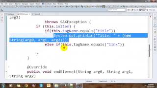 Read RSS with Java SAX