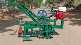 Multipurpose power weeder | Single wheel | వేరుశనగ పంటలో కలుపు తీసే యంత్రం | mini weeder | Khammam