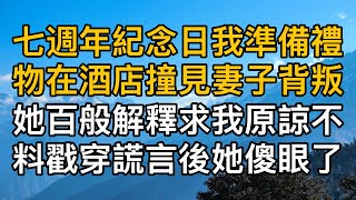 “我都道歉了，你還想怎樣！”，七週年紀念日我準備禮物在酒店撞見妻子背叛，她百般解釋求我原諒不料戳穿謊言後她傻眼了。一口氣看完 ｜完結文｜真實故事 ｜都市男女｜情感｜男閨蜜｜妻子出軌｜楓林情感