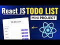 Build TODO List App with React JS from Scratch - React JS Mini Project [2026]