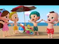Beach Song | Let's Go To The Beach & Swim Like The Baby Sharks + More Nursery Rhymes & 3D Cartoons