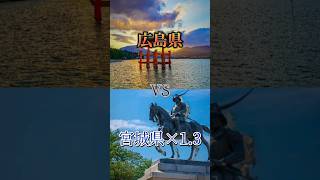 広島県vs宮城県×1.3#地理系を終わらせない #リクエスト