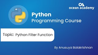 Python Filter Function in Tamil #oceanacademy #python #filterfunction #pythonprogramming #inbuilt