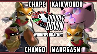 Double Down 2022 Doubles - Chape \u0026 Chango Vs. Marrgasm \u0026 KaiKwonDo - SSBM Melee Tournament