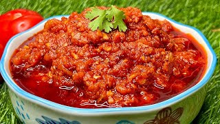 TOMATO PICKLE Sirf 5 Ingredients Aur 7 months Tak Kharab nahi Hogi ye Delicious Tamatar Ki Chutney