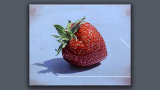 STRAWBERRY | PAINTING PROCESS | HEALING ART | ACRYLIC PAINTING | FOR BEGINNERS | #58 #그림그리기