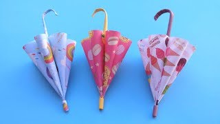 DIY(Origami)  How to make an umbrella 折纸：雨伞