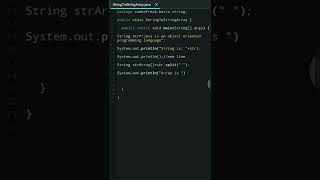 Jawa Program to Convert String to String Array #shorts