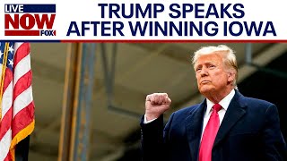Trump speaks after winning Iowa caucuses, Haley & DeSantis fight for second | LiveNOW from FOX