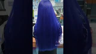 #ศิริรัตน์บิวตี้ #ร้านทำสีผมร้อยเอ็ด #ผมสีน้ำเงิน #สีน้ำเงิน #blue #bluehair