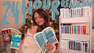 seeing how many books i can read within 24 HOURS!! ☁️✨ 24 hour readathon *vlog*
