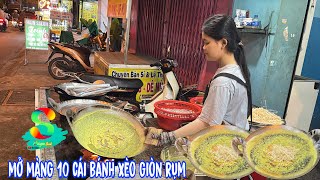 🟢Mở màng 10 cái bánh xèo miền tây giòn tan ngon quá