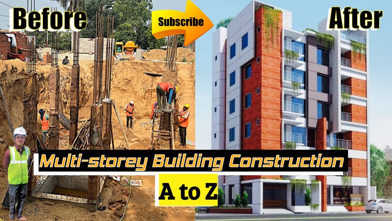 Building Construction A To Z And Step By Step Multistorey Buildings ...