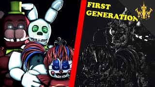[SFM FNAF] First Generation Redbear, White Rabbit, Baby - Characters Timeline | Bertbert