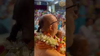 HH Jayapataka Swami Maharaja is Addressing Devotees from Mangalore at Sri Mayapur.