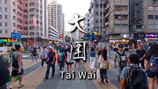 🚶 HONG KONG 🇭🇰 TAI WAI: Sub-urban town that once was Farming Villages area | 4K Walk Tour