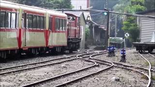 阿里山奮起湖小火車 Alishan(ali mountain) railway train bound for Chia-yi