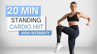 20 min STANDING CARDIO HIIT WORKOUT | Super High Intensity | Wrist Friendly | No Repeats
