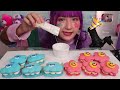 【asmr】韓国マカロントゥンカロンを食べる💗☁️ 【eating sounds】korean macaron 뚱카롱 mukbang 먹방