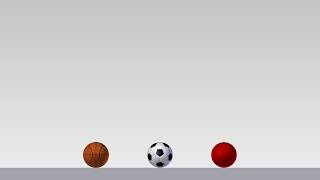 3 bouncing ball different weight Version 2