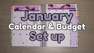 January $3500 Monthly Budget \u0026 Calendar Set Up | New Budget Tracker \u0026 Savings Challenge | #savings