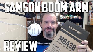 Samson MBA38 Boom Arm Reivew.  Better Audio!