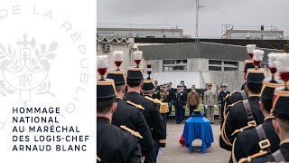 Hommage national au Maréchal des logis-chef Arnaud Blanc.