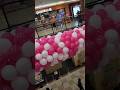 Many pink and white balloons for balloons drop.Lucky one will get shopping voucher #wow #pink #white