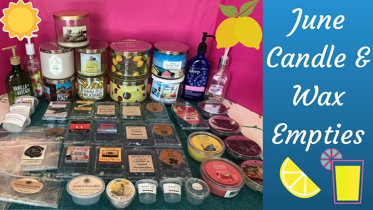 Summer Candle Wax Empties June 2018 Bath Body Works Homeworx