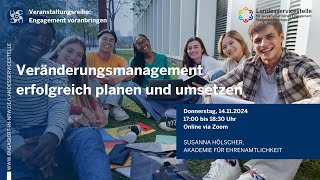 Veränderungsmanagement erfolgreich planen und umsetzen | Engagement voranbringen