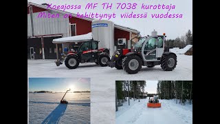 Koeajossa Massey Ferguson TH 7038 kurottaja - onko kone kehittynyt viidessä vuodessa.