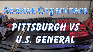 Harbor Freight Socket organizers Pittsburgh brand vs U.S. General