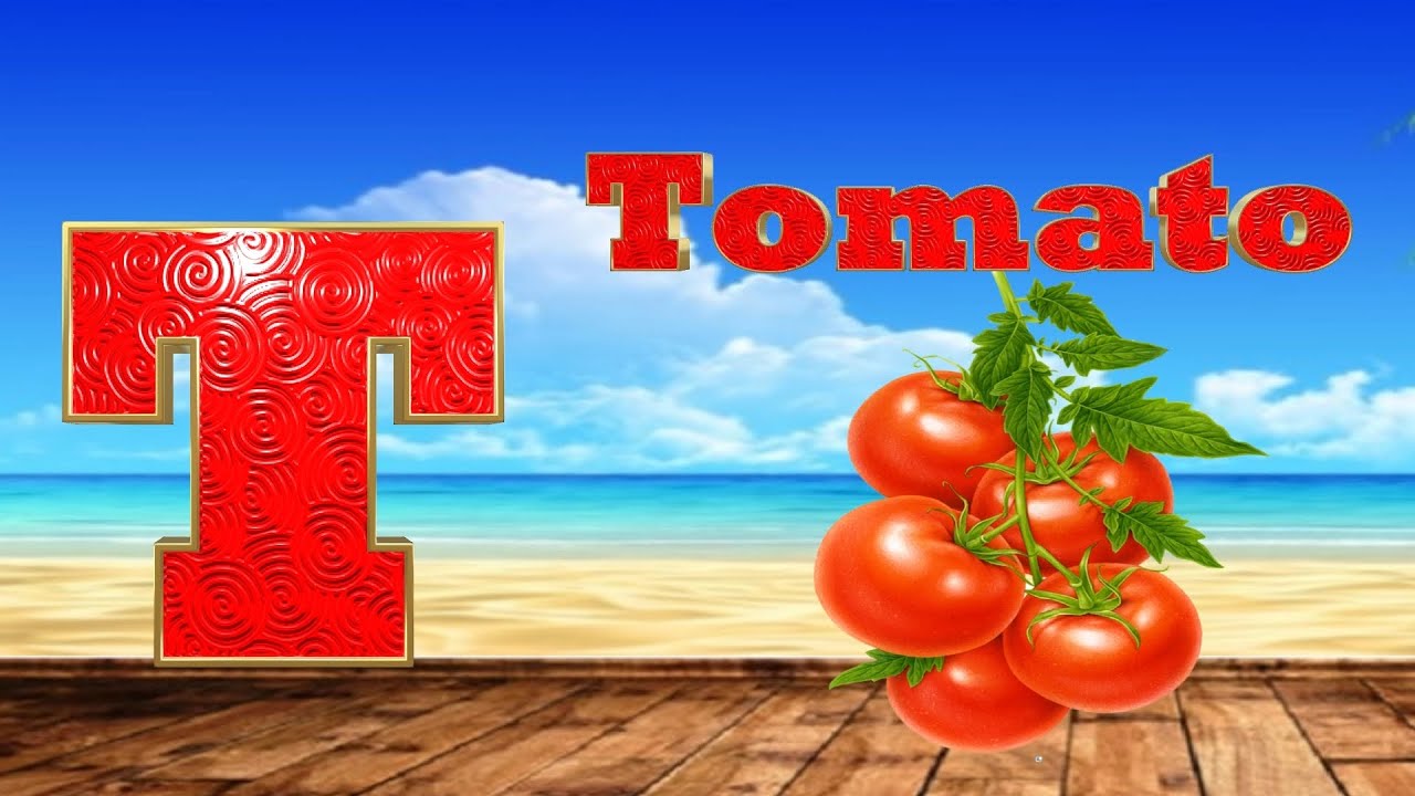 Tomato Vegetables Phonics Song | Vegetable ABCD Alphabet Song | ABCD ...