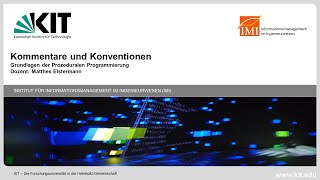 Anfängerkurs Programmieren JAVA - 03 Kommentare und Konventionen