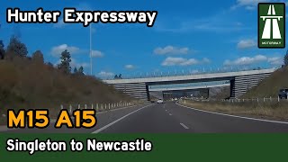 Driving from Singleton to Newcastle - M15 Hunter Expressway & A15