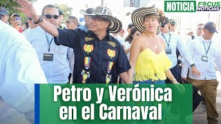 Presidente Petro y Verónica Alcocer disfrutando del Carnaval del Suroccidente de Barranquilla #Focus