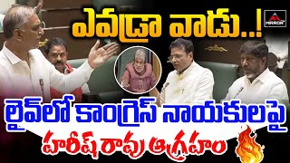 ఎవడ్రా వాడు..! | Harish Rao Wild Fire ON Congress Leader IN Assembly | Revanth Reddy | MTV Plus