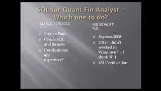 Introduction of SQL certification