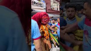 Majipa lakhey is at chamati now #lakhey #ohlakhey #indrajatra