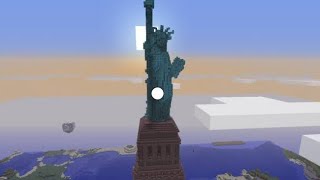 How to build the statue of cyberty  (in minecraft )