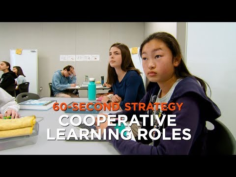 60 Second Strategy: Cooperative Learning Roles