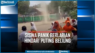 Detik-detik Siswa Panik Berlarian Hindari Puting Beliung