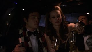 Chuck, Blair and Nate in the Limo, Derena first date Gossip Girl 1x01