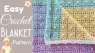 EASY CROCHET BABY BLANKET 👼 Berry Biscuit Baby Blanket | Easy Baby Blanket Crochet