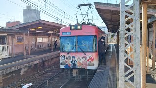 【響け！ユーフォニアムラッピング】京阪600形617F 近江神宮前発車