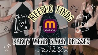 Party wear black dresses from meesho🌷|| black party wear dresses for girls \u0026women  #partyweardress