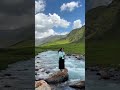 Dancing happily under the blue sky, white clouds, green mountains and clear waters! 😜 #Joy #Dance