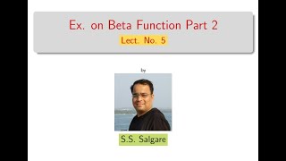 Examples of Beta function Part 2